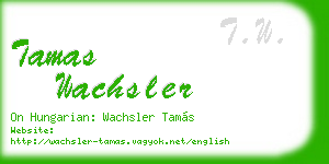 tamas wachsler business card